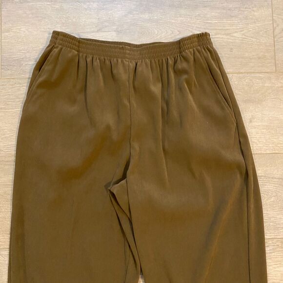 Alfred Dunner Pull On Pants ~ Sz 12 ~ Brown ~ High Rise ~ 27" Inseam - Picture 3 of 6